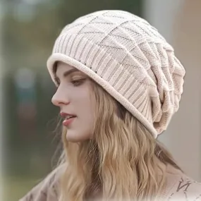 Bonnet tricoté en acrylique pour femme